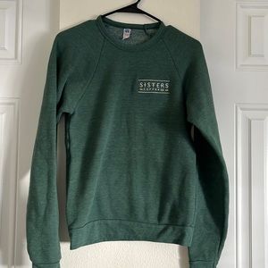 Green crew neck